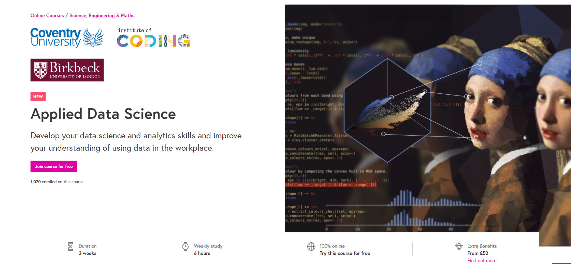 Free data science taster course